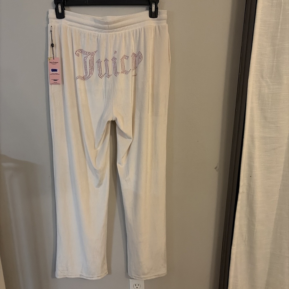 NWT JUICY COUTURE SLEEPWEAR PASTEL‎ PARCHMENT PANTS SZ LARGE
